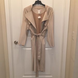 H&M Tan suede trench coat